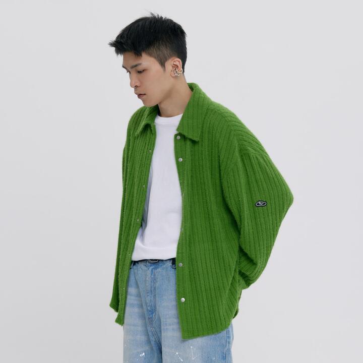 WIDE KNIT SHIRT_GREEN
