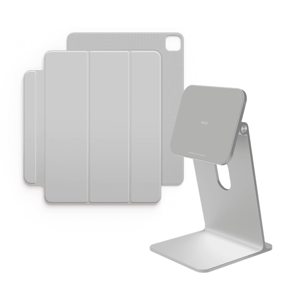 [아이패드 필수템 2종] 마그네틱 스탠드 + 아이패드 마그네틱 폴리오 케이스(분리형) 세트