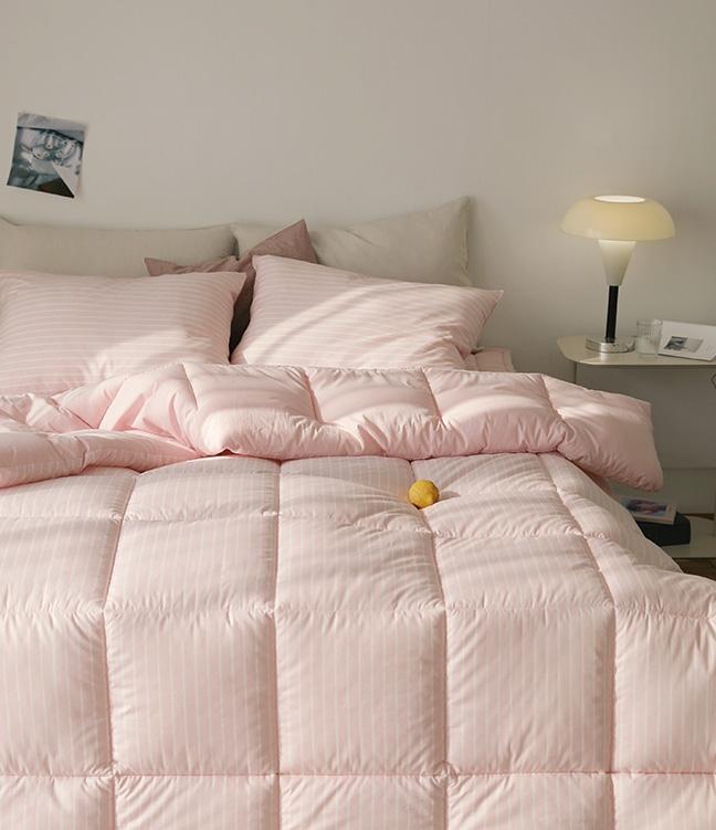 [100%순면] 스테디 40수 워싱면 차렵이불 (핑크)