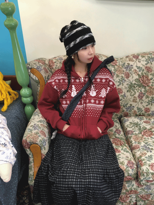 [기모] winter hood zip-up (4c)