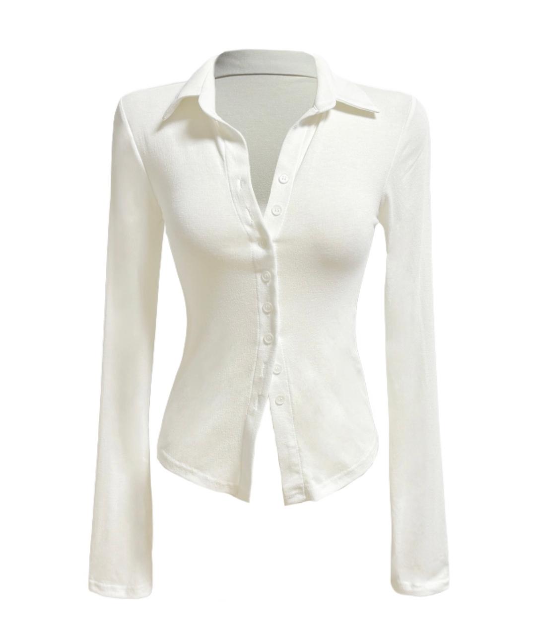 Dawson button top (1. IVORY)