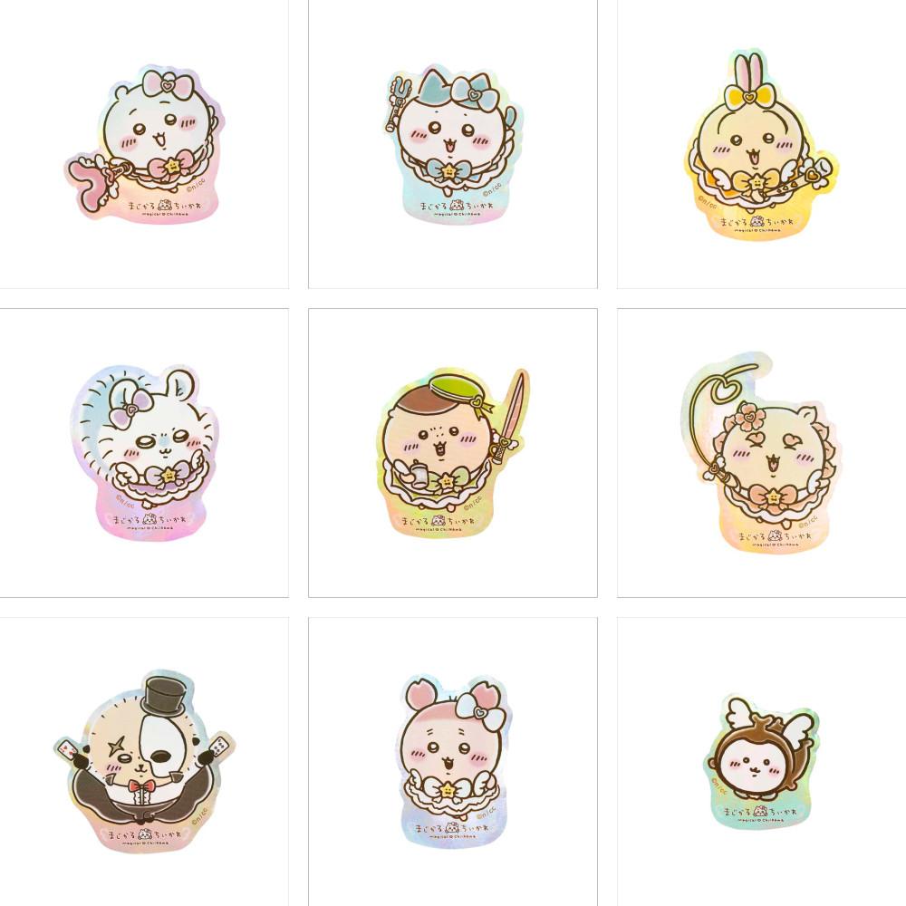 치이카와 먼작귀 매지컬 홀로그램 스티커 하치와레 우사기 쿠리만쥬 모몽가 랏코 카니 풍뎅이