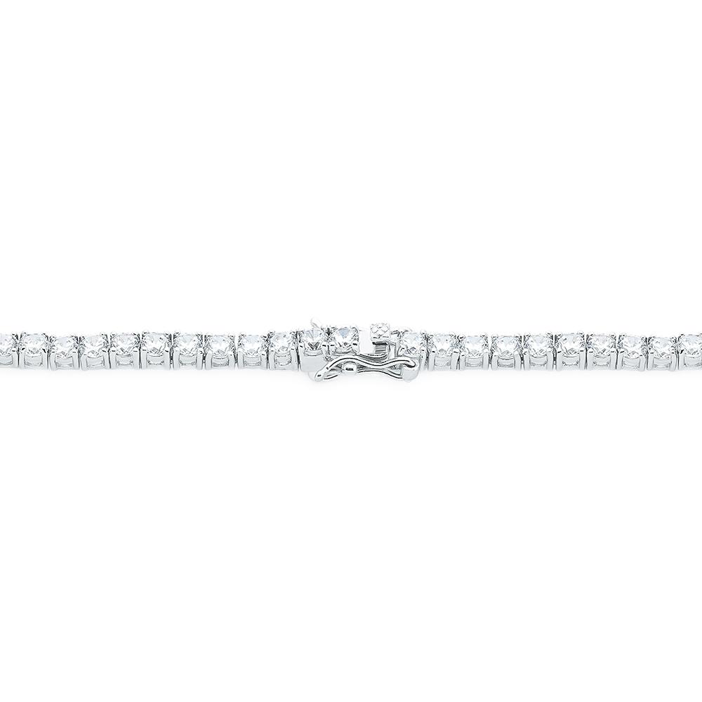 [기간 한정 20%OFF] 화이트 타임리스 3MM 베이직 테니스 목걸이 (45CM) | 로이드 공식몰