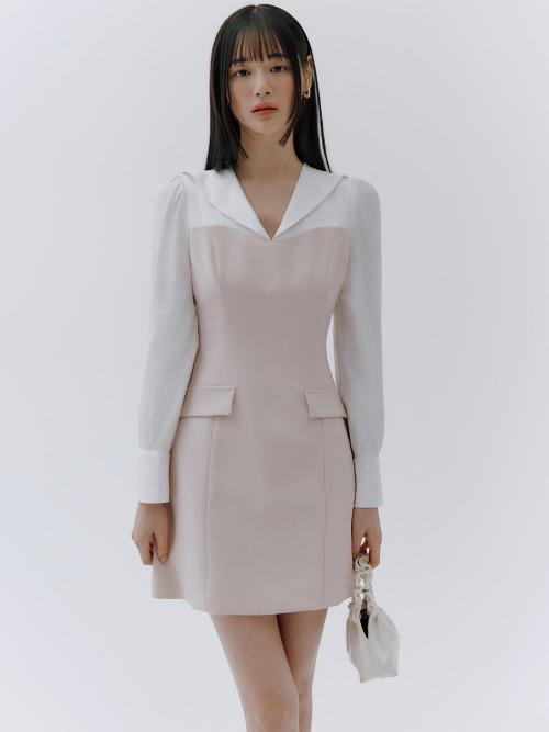 Aella block mini dress