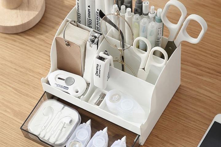 화이트 데스크 서랍 정리함