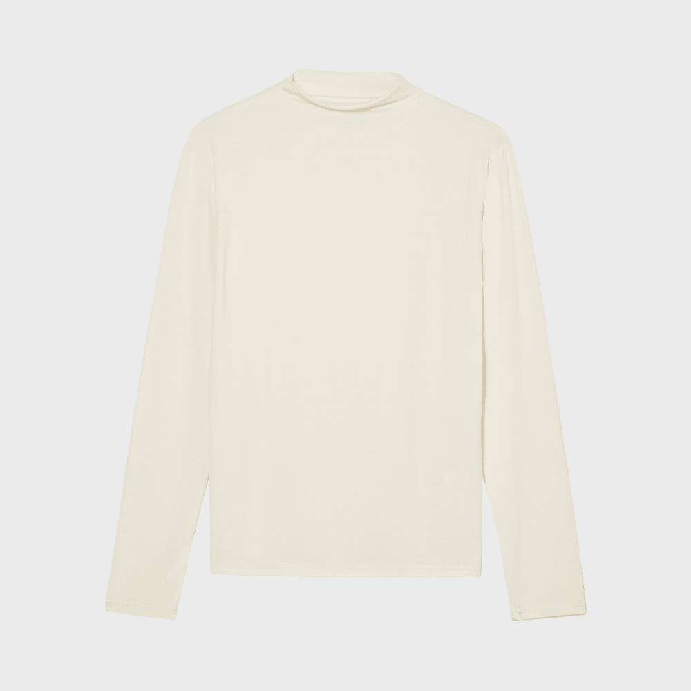 친환경 천연염색 모달 HALF-TURTLENECK JANET_ IVORY