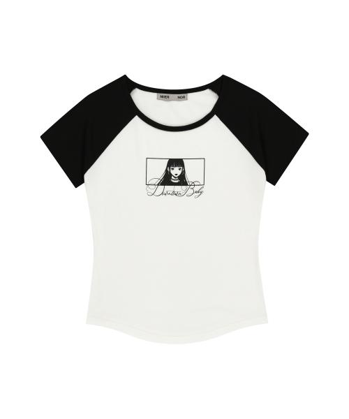 NN GIRL RAGLAN TEE_WHITE