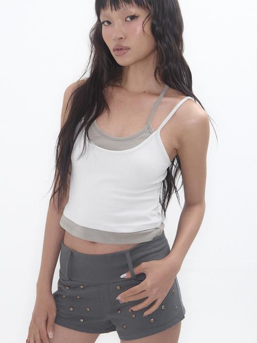 Layered Halter Tank Top Mist