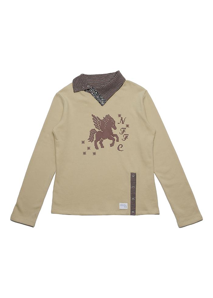 PEGASUS SLIT TURTLENECK TOP MUSTARD