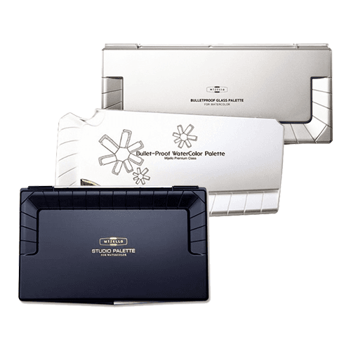 미젤로 방탄유리 전문가용 수채화 파렛트 36칸, 38칸, 55칸 [옵션선택]