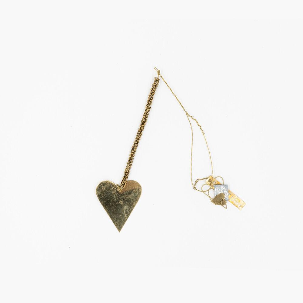 덴마크 Walther & Co 크리스마스 트리 오너먼트 Heart Hanging, Brass