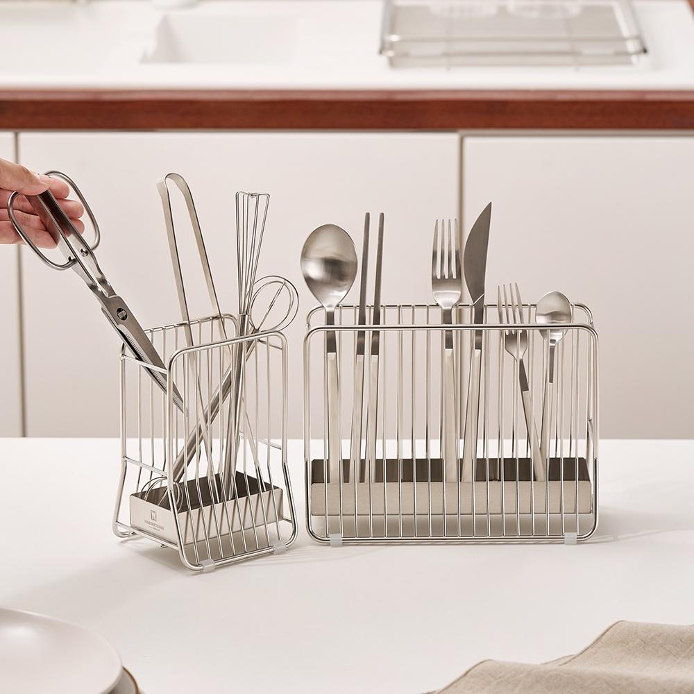 스텐 304 와이어 수저통 2종 택1 [감성 문구 공구 조리도구]