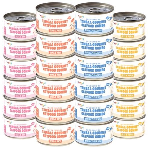 탐사 고메 캣푸드 버라이어티 4가지맛 믹스90g*24 입, 혼합맛, 1박스