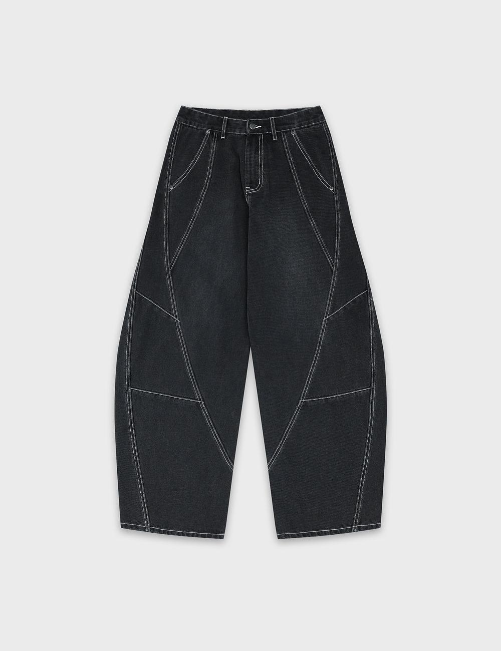 트위스트 데님 팬츠 (블랙)