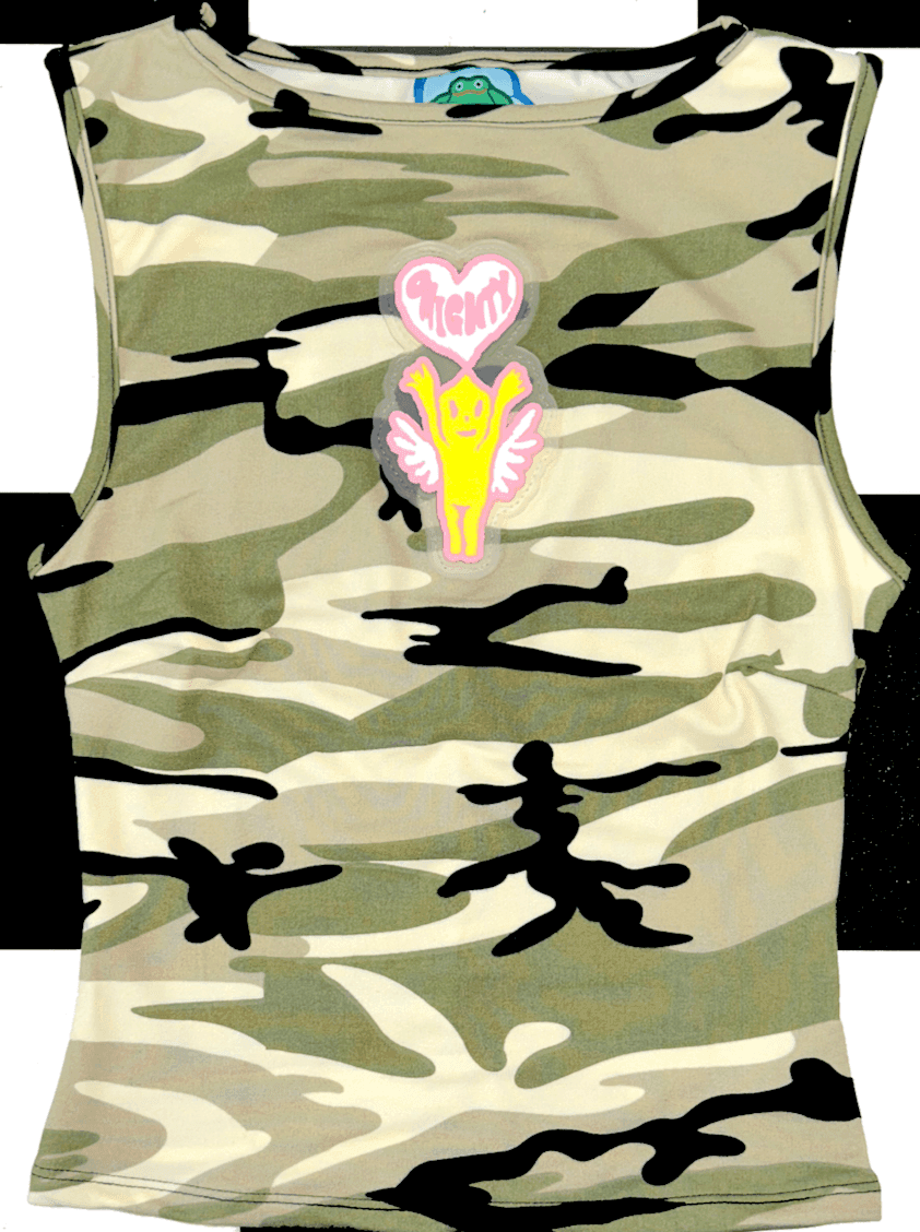 LOGO FITTED TANK IN CAMO
