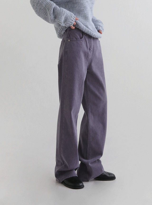 시젤 빈티지 컬러 데님 팬츠