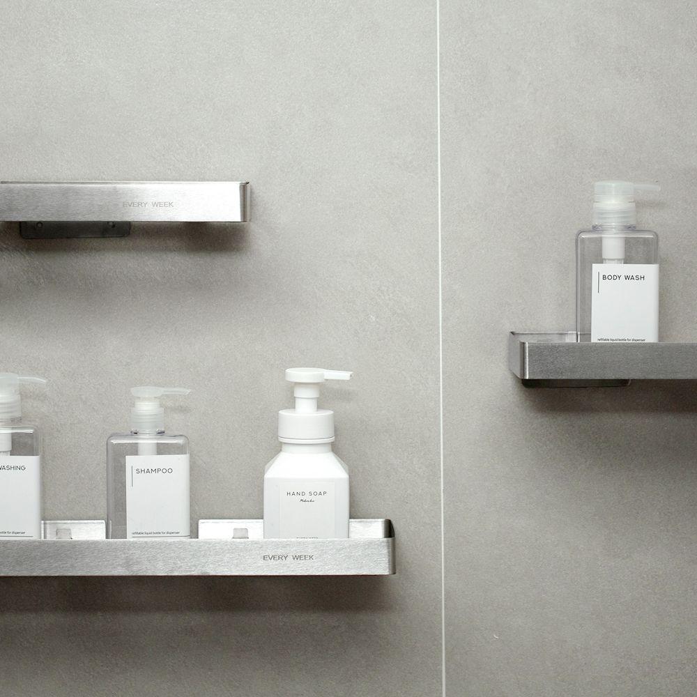 무타공 욕실 스텐레스 수납 선반  화장실 무광 니켈 일자 정리대