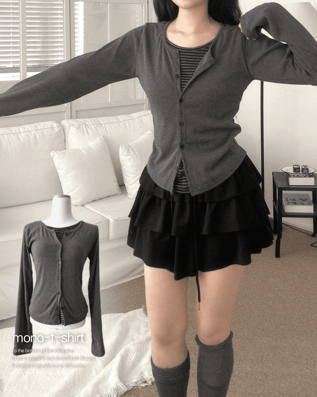 츄러스마켓 [3000장돌파] 모노 티셔츠 2color