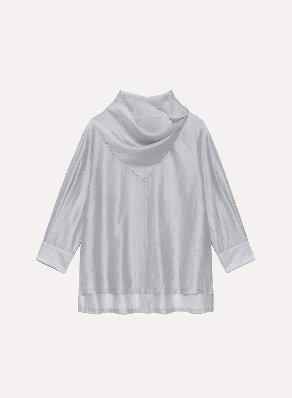 Maud Scarf Blouse Lavender-Smoke