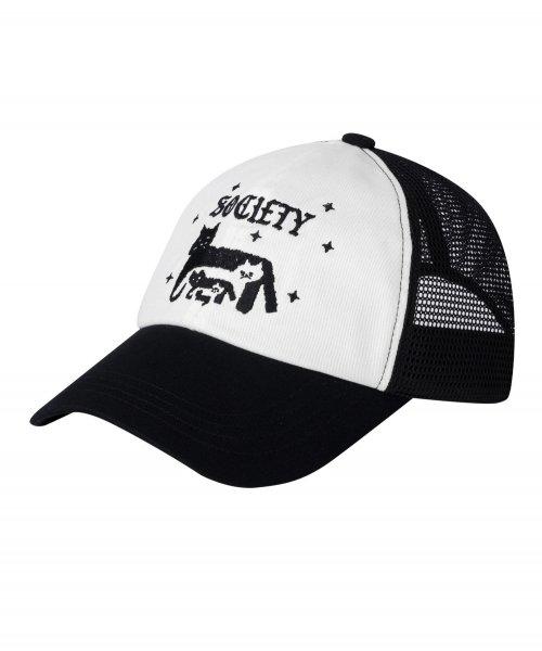 CAT SOCIETY 메쉬 볼캡 [블랙]