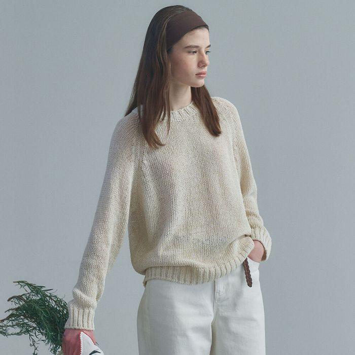 [3차 리오더] SUMMER COTTON KNIT SWEATER - NATURAL