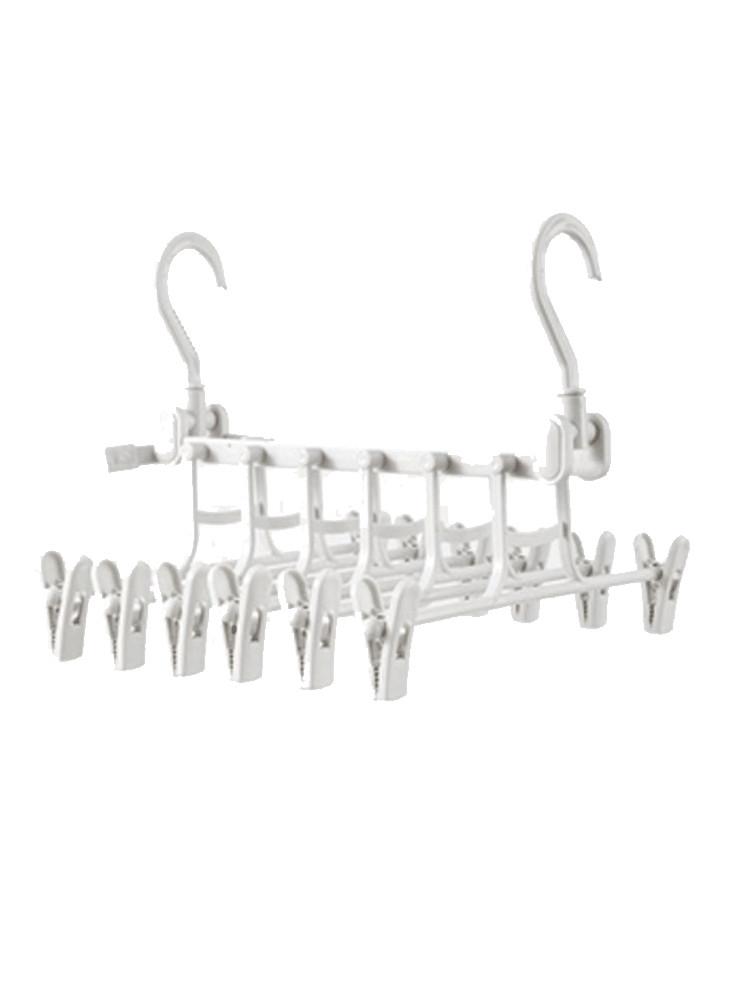 자취용품 공간절약 바지걸이 화이트 색상 6단 걸이