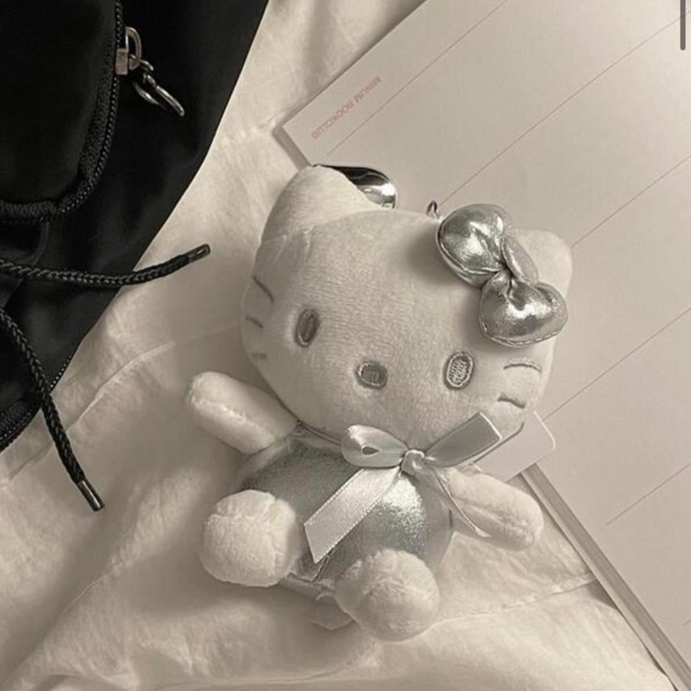 산리오 실버 헬로 키티 마이멜로디 쿠로미 시나모롤 인형 가방 인형 키링