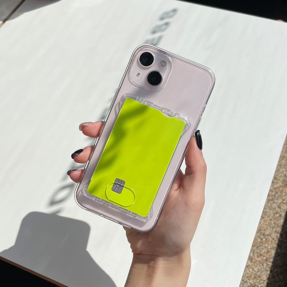 변색방지 클리어 하드 카드포켓 폰케이스