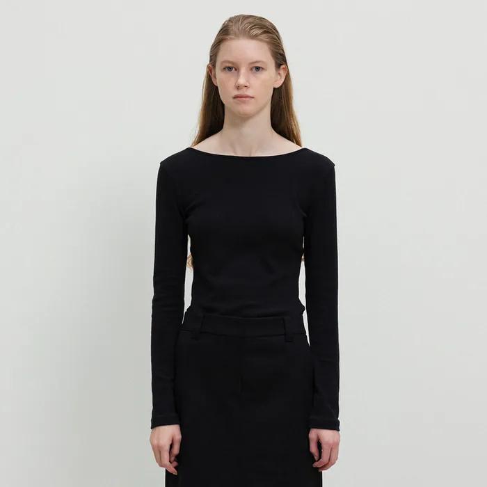 [2차 리오더] Scoop Layered T-Shirt_Black