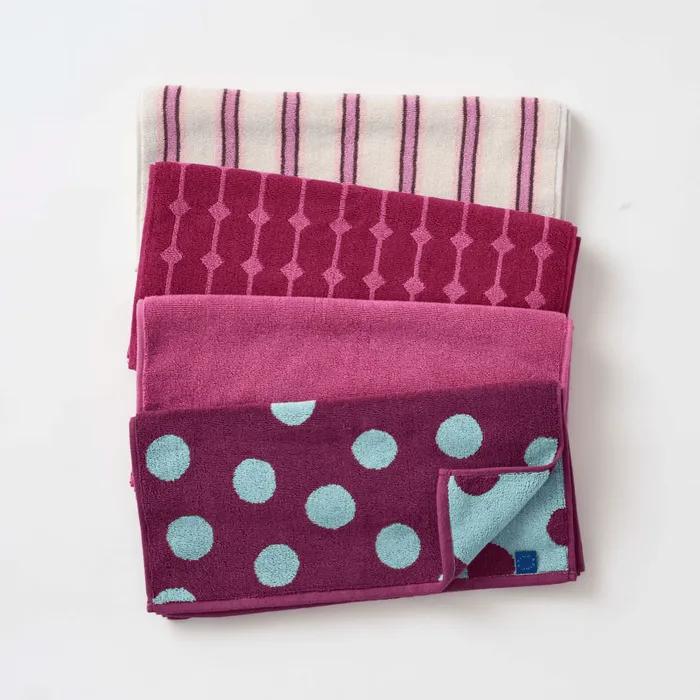 [29CM 단독] 페이스 타월 4P - 라즈베리 세트 (선물패키지포함)