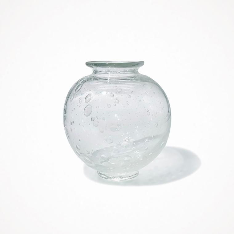 마버글라스 유리 달항아리 화병