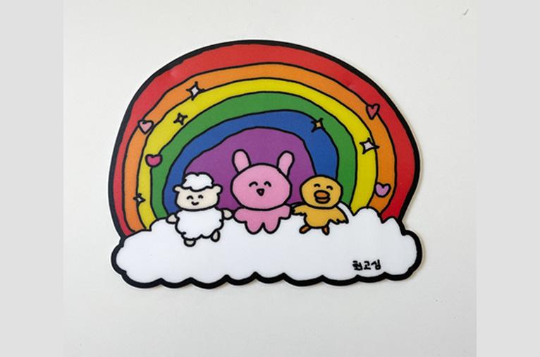 [최고심] 마우스패드_무지개
