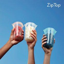 Zip Top 집탑 실리콘 리사이클 지퍼백 컵 스몰 Z-CUPM-01