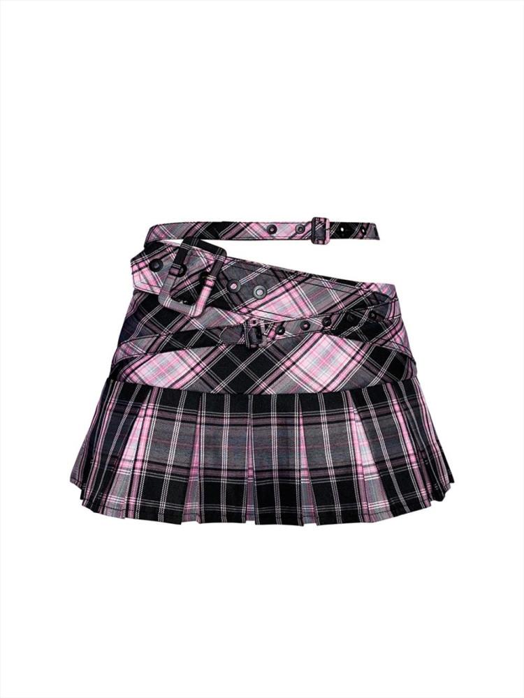 CFIERCE 드림 체크 로우웨이스트 플리츠 스커트 DREAM PLEATED SKIRT VENDOR