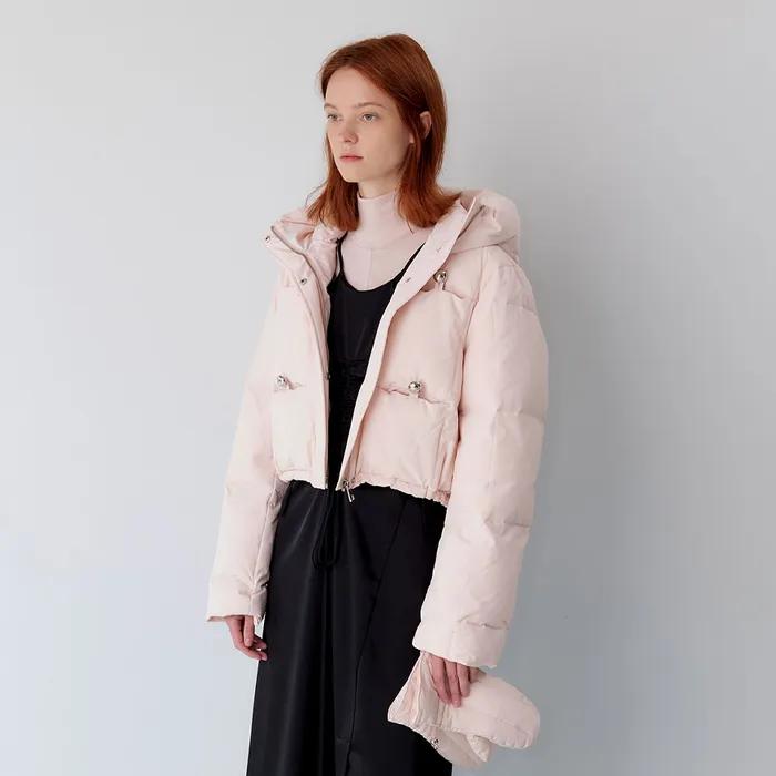 24 Winter_ Light Pink Short Down Jacket