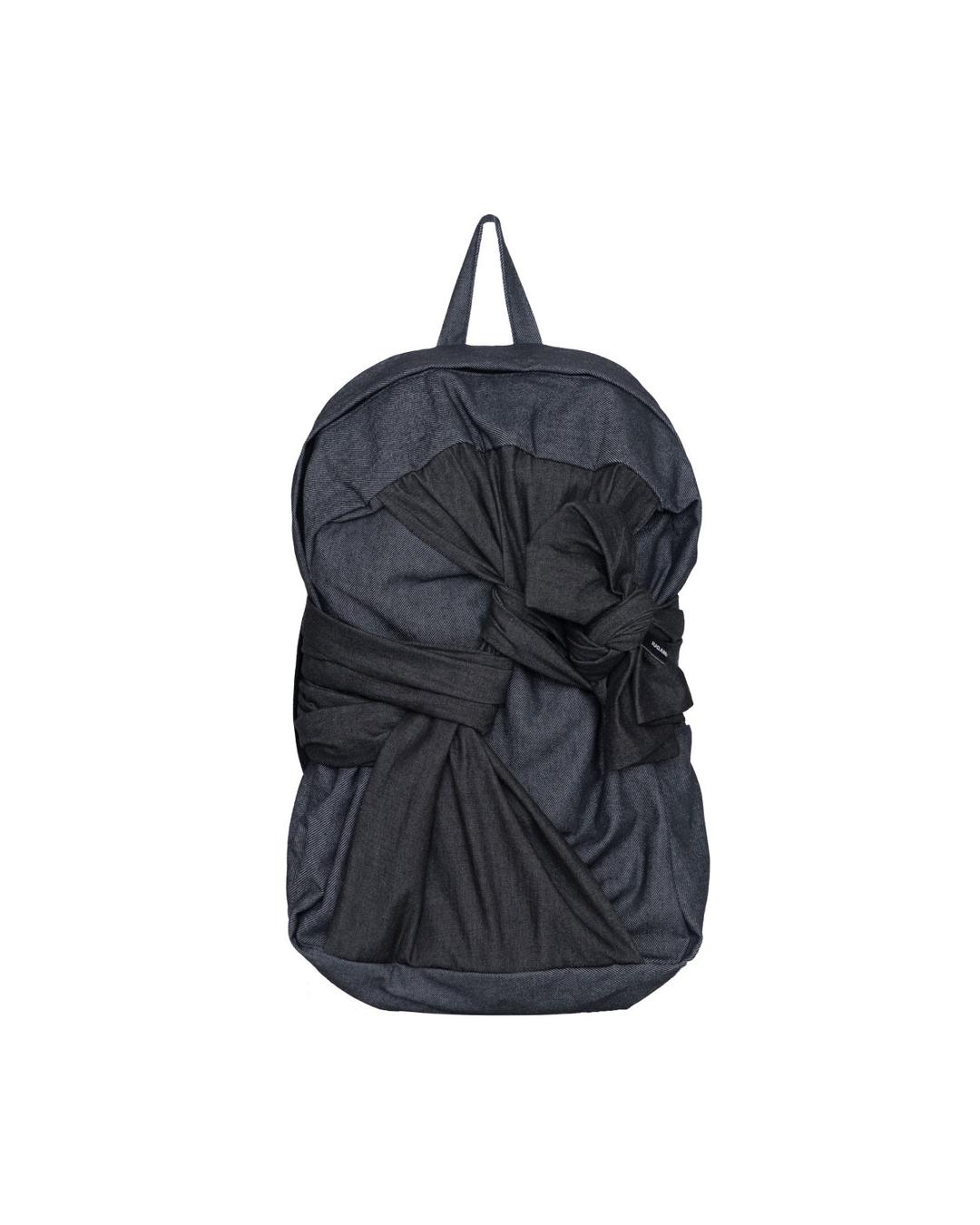 (05.10 예약 배송) Knotted Backpack (Denim-Black)