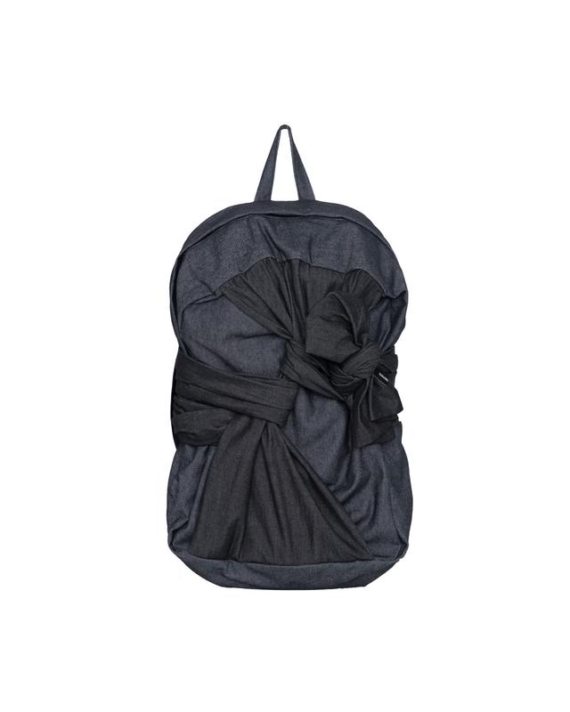 (05.10 예약 배송) Knotted Backpack (Denim-Black)