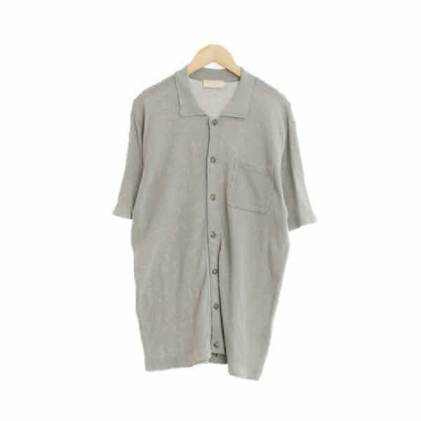 클럽캠브리지 그레이 면혼방 반팔니트셔츠