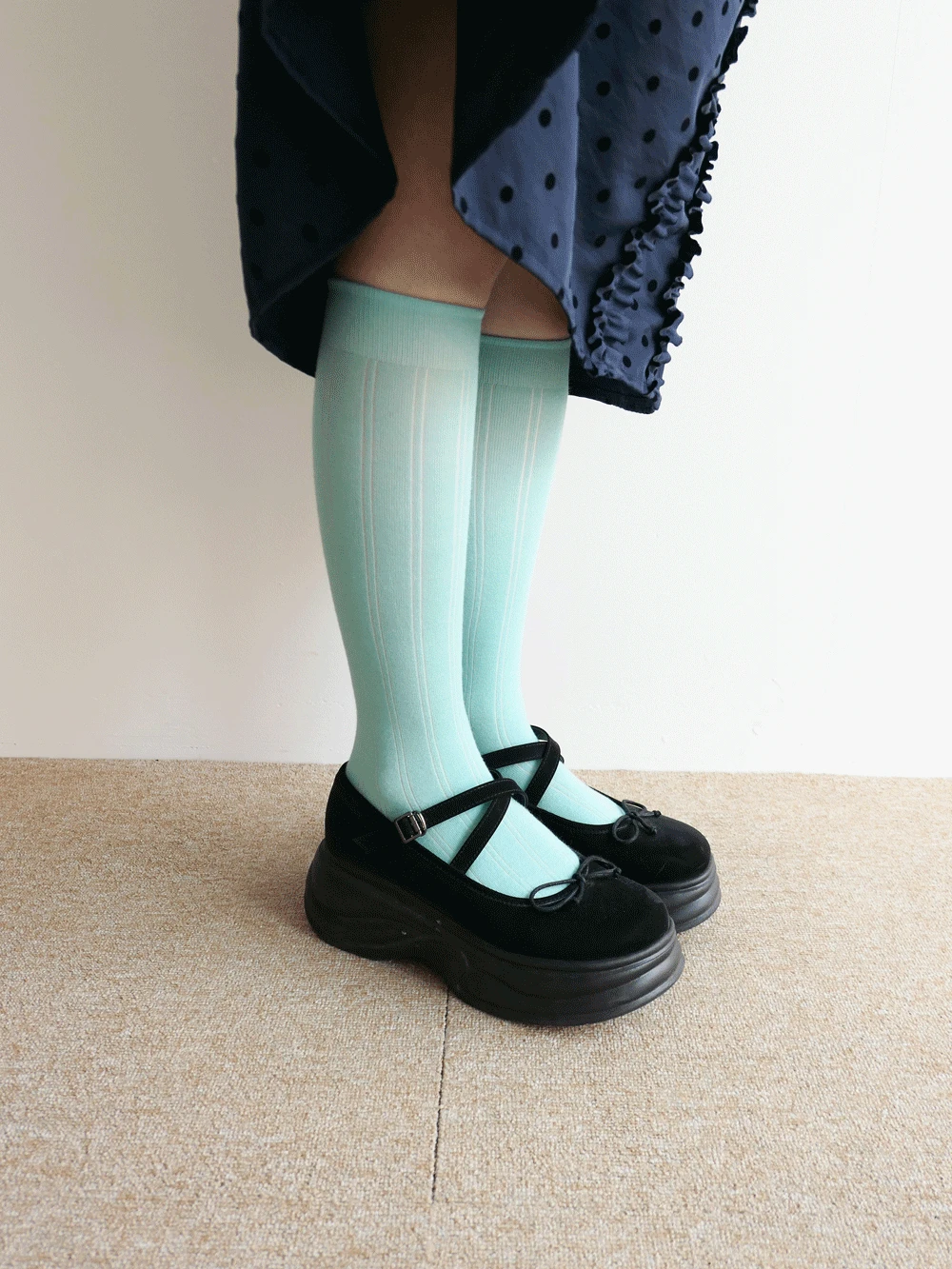 골지 민트 니삭스