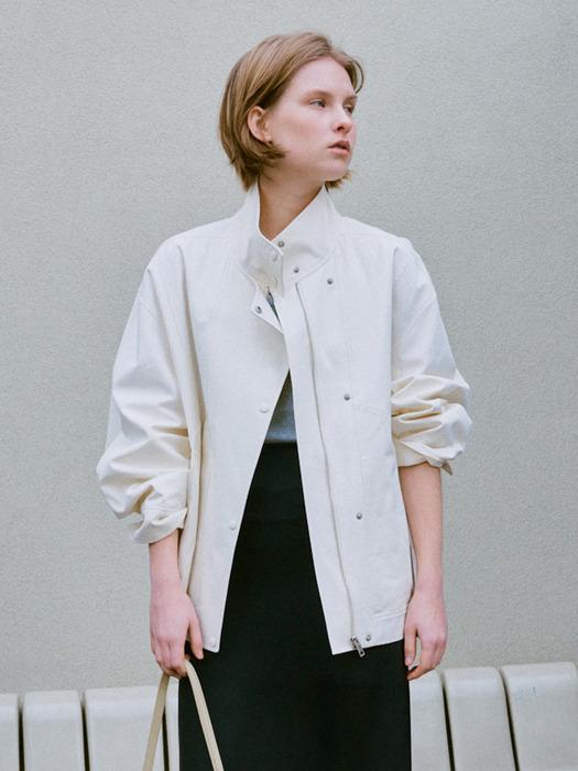 오버사이즈 코튼 블루종 점퍼 크림