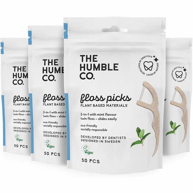 더 험블 플로스 픽 치실 민트 50개입 4팩 The Humble