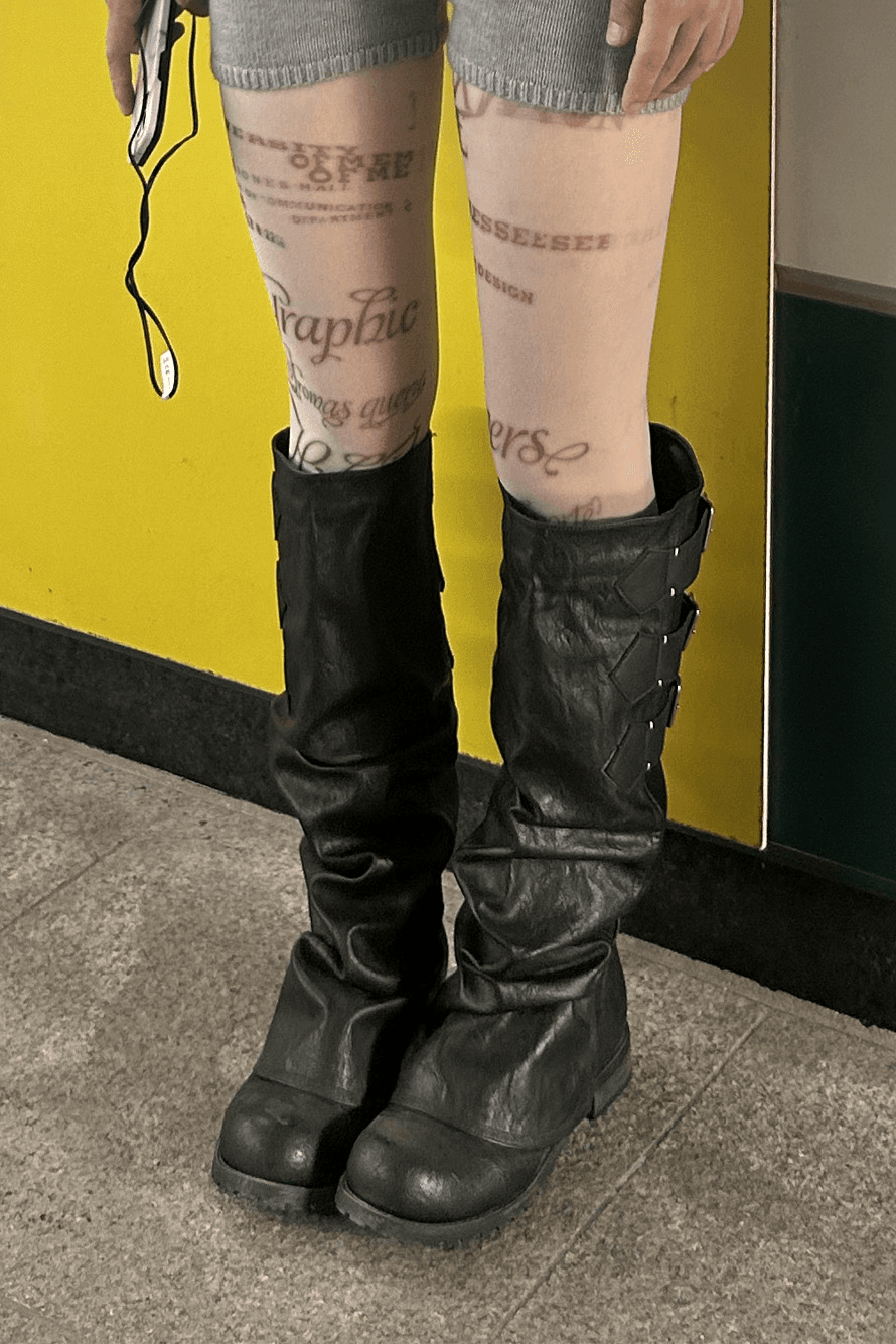 yee buckle wide boots (2 type)