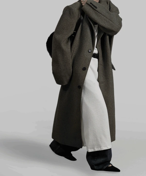 [UNISEX] 베네츠 오버핏 맥시 싱글코트