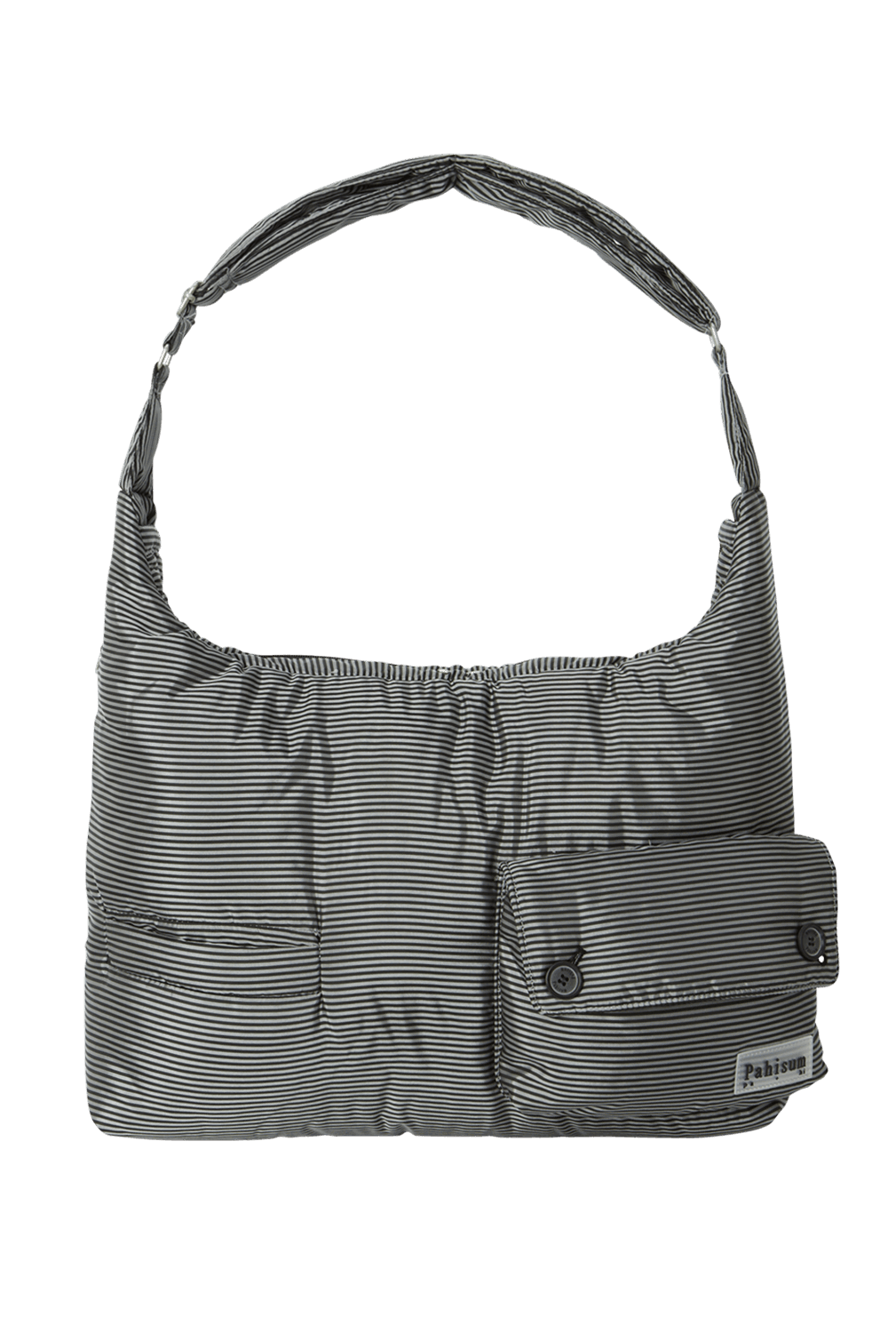 Stripe pocket cross bag_black