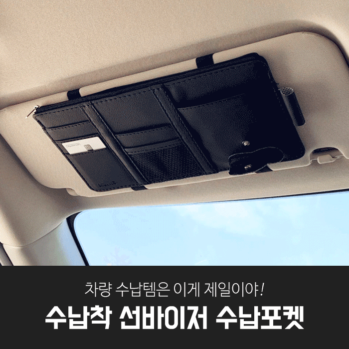 블랙팟 수납착 선바이저 수납포켓