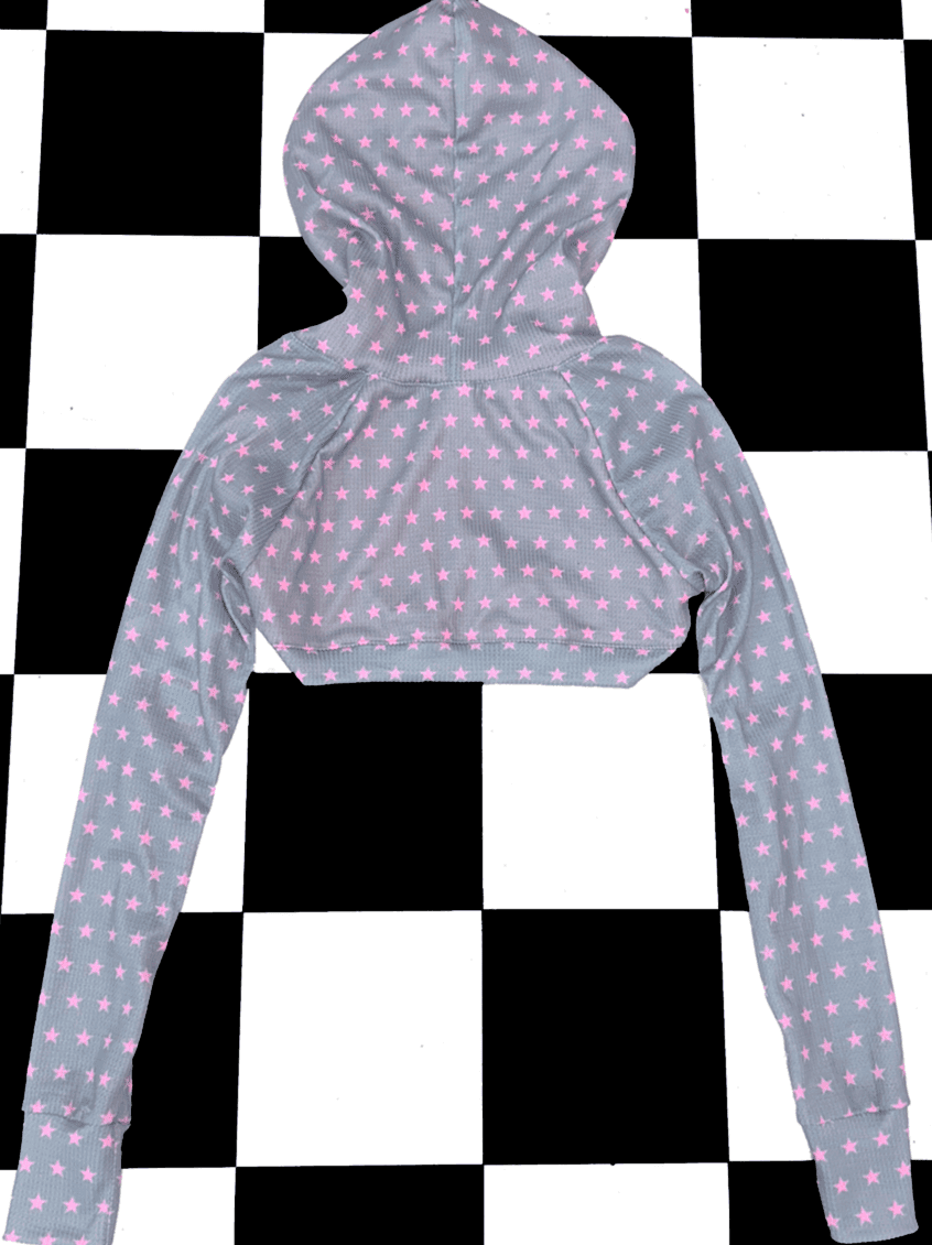 STAR WAFFLE SHRUG IN GREY