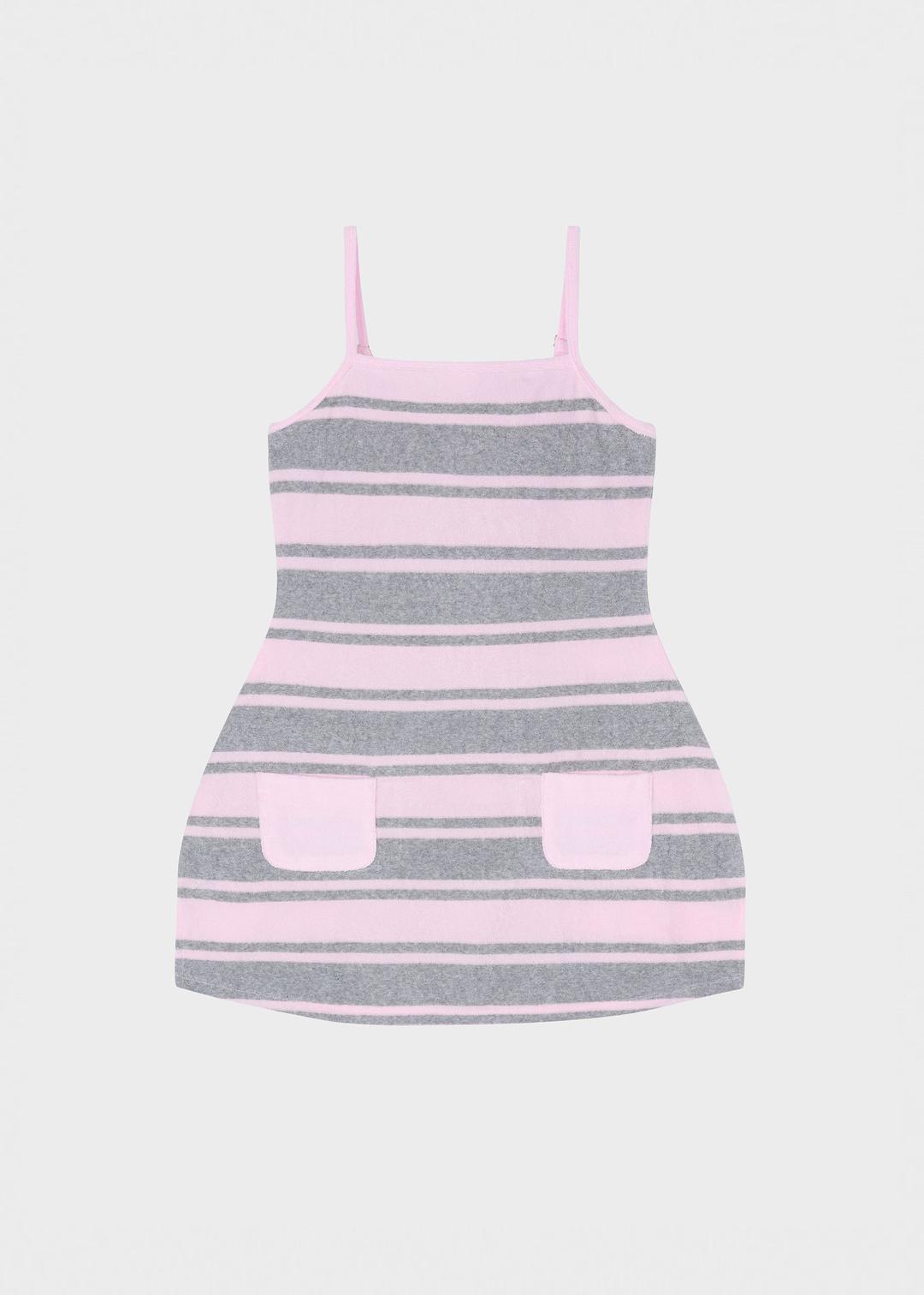 Bebe Terry Tunic Pink and Gray