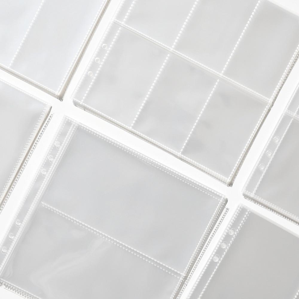 [A5와이드] 스퀘어 클리어 파일 보관 속지 스티커 정리 포카 보관(양면)