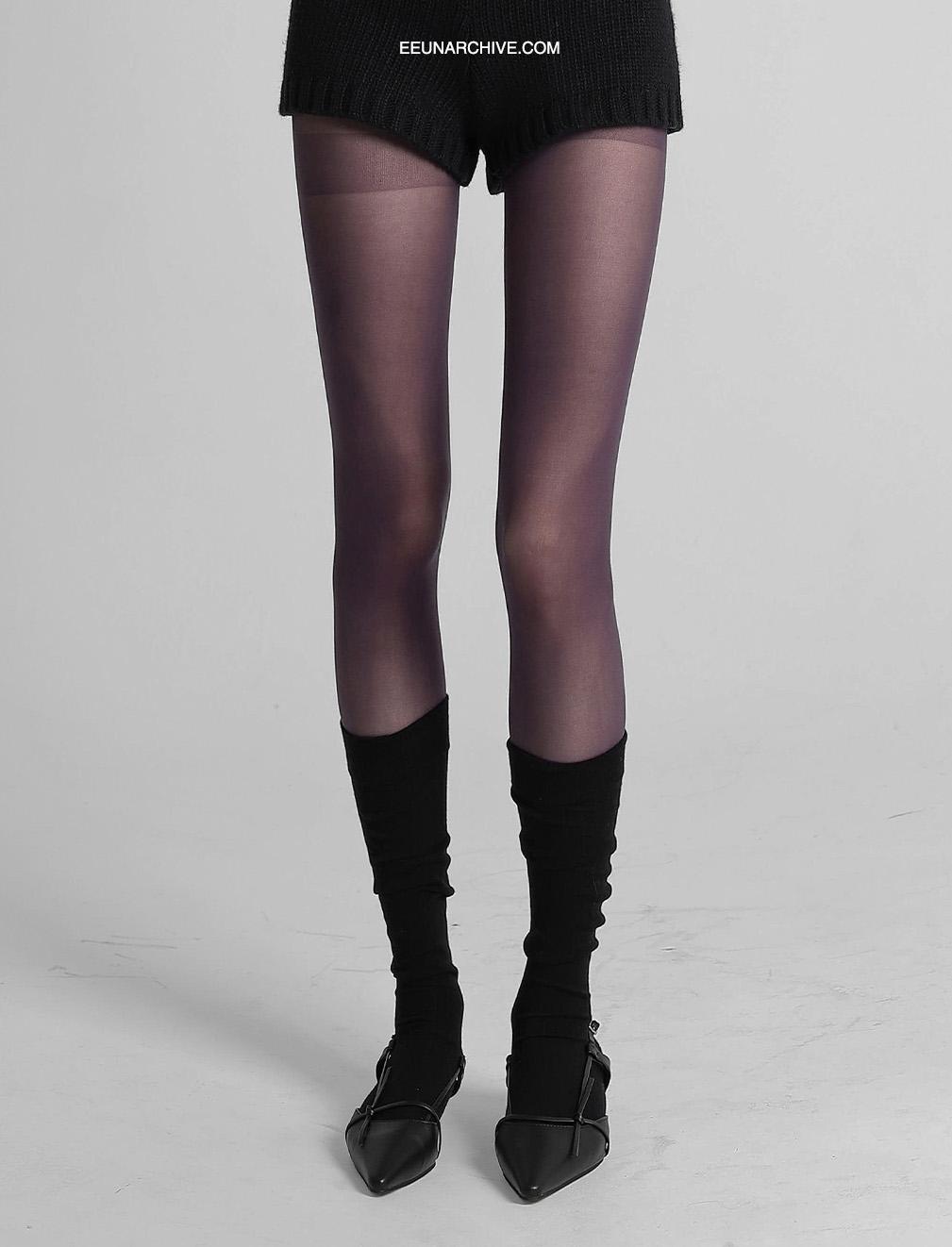 이은 딥 퍼플 시스루 타이즈