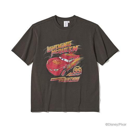 맥퀸_그래픽 티셔츠_차콜